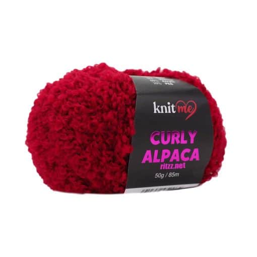 knit me alpaca curly kc19 kirmizi