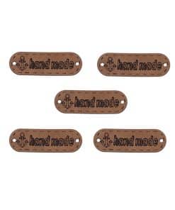 Handmade Deri Etiket Özel Figürlü (5 Adet) 13 hand made deri etiket dikdortgen capali ritzz
