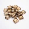 plastik boncuk karo vintage gold PB005