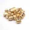Vintage Plastik Boncuk Kübik Motifli PB003 (10 Adet) 2 plastik boncuk kubik vintage gold PB003