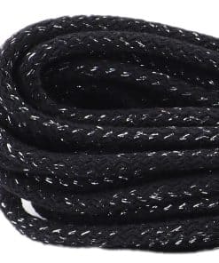 Alternative view of Dolgulu Pamuk Kordon İp Siyah Gümüş Simli ( 500 G )