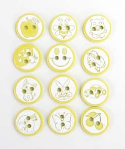 Alternative view of Sarı Figürlü Bebek Düğmesi 2 Delikli - 15 MM B113