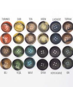 Alternative view of Ebruli Yuvarlak Hırka Düğmesi 4 Delikli 21 MM KD-2527