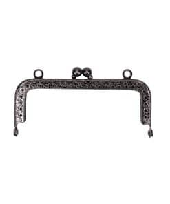 Vintage Metal Cüzdan Bursu 10.5CM Antrasit