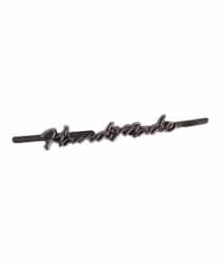 gecmeli elyazisi handmade yazili metal etiket antrasit