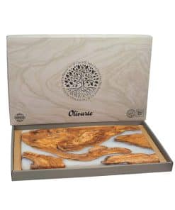 Epoksi Ahşap Dikdörtgen Sunum Tahtası - Beyaz 12 dikdortgen ahsap epoksi sunum tahtasi beyaz kutulu