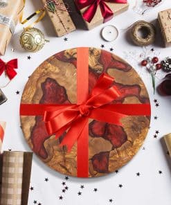 epoksi zeytin agaci yuvarlak ahsap sunum tahtasi ev hediyesi ozel gunler icin ilginc anneler gunu olivarte epoksi zeytin agaci yuvarlak sunum tahtasi ev hediyesi ozel gunler anneler icin ilginc kirmizi