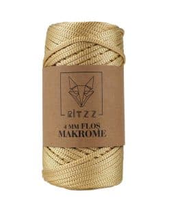 Floş Makrome İpi 4 MM Soft Gold