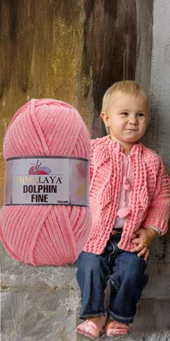 dolphin fine kadife ip ile cocuk hirka modeli