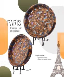 mozaik ahsap epoksi sarkuteri sunum tabagi paris