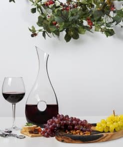 red wine carafe waapa black serving plate