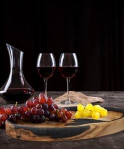 waapa olive wood epoxy boat serving plate wine serve grapes