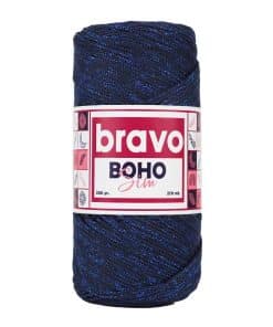 Boho Sim Polyester Makrome 260 Lacivert Mavi Simli