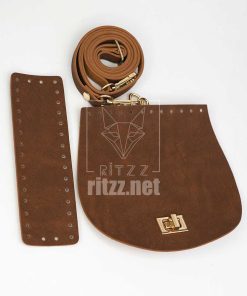 canta kapak seti suni deri kahverengi deri gold kanca