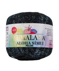 Himalaya Aloha Simli 128-08 Siyah Turkuaz Simli