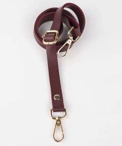 ayarlanabilir canta sapi 10 mm gold uclu bordo