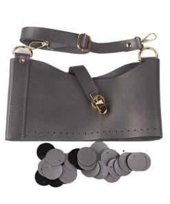 Alternative view of Deri Pullu Deri Çanta Seti (Gold Aparatlı)