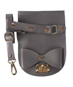 Fiyonklu Kapak Suni Deri Çanta Seti (Gold Aparatlı)