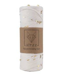 Ritzz Pullu İp - Beyaz Gold Pullu