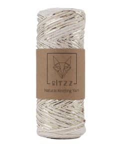 Ritzz Pullu İp - Ekru Gold Simli Pullu