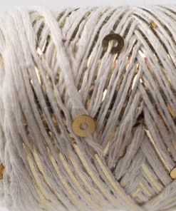 Alternative view of Ritzz Pullu İp - Ekru Gold Simli Pullu