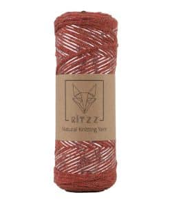 Ritzz Pullu İp - Kiremit Gold Simli Pullu
