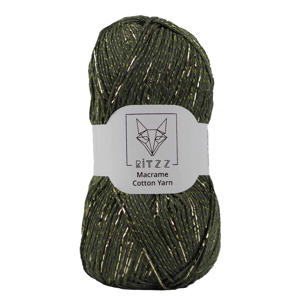 Ritzz Koton Floş Simli - Haki 3 Ritzz Koton Floş Simli - Haki