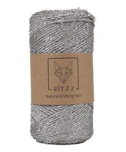 Konfeti Simli Polyester Makrome ip Gümüş