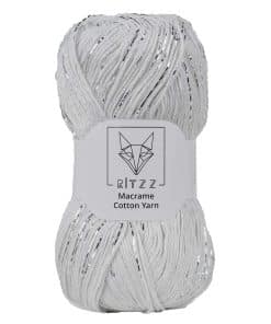 Ritzz Koton Floş Simli - Beyaz Gümüş