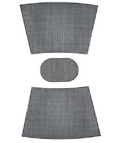 kanvas plastik canta seti 3 parca siyah