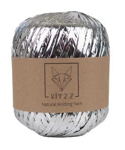 Metalik Rafya İp Gümüş