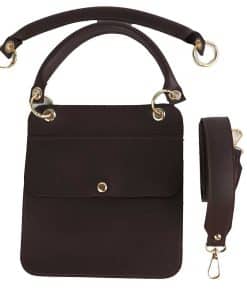 borulu el sapli cepli canta kağagi seti kahverengi deri