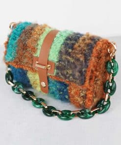 Alternative view of Akrilik Oval Boncuk Zincir Çanta Sapı 45 CM