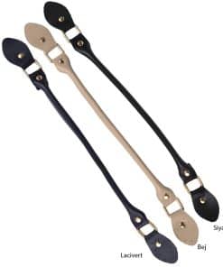 Elegans Borulu Kulaklı Çanta Sapı 40 CM (Çift) - Siyah