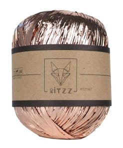 Metalik Rafya İp Rose Gold
