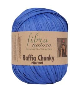 Fibra Natura Raffia Chunky 114-35 Gök Mavi