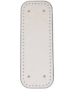 Premium Suni Deri Oval Dikdörtgen Çanta Tabanı 32x12 CM - Krem