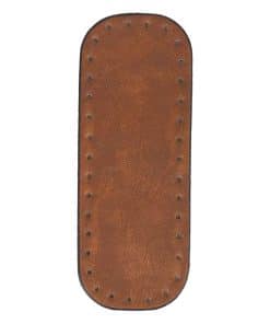 Premium Suni Deri Dikdörtgen Çanta Tabanı 20x7 CM (Rivetsiz) - Taba