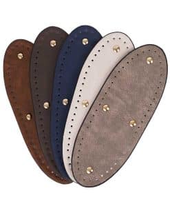 Premium Suni Deri Tam Oval Çanta Tabanı 24x9 CM