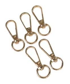Anahtarlık Kancası 15 MM Halkalı Gold (5 Adet)