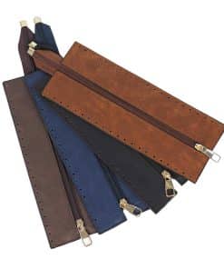 Premium Suni Deri Fermuar 26x10 CM (Gold)