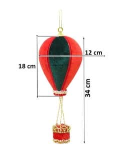 balon figurlu yilbasi agac susu kadife yilbasi parasutu kirmizi yesil 35cm