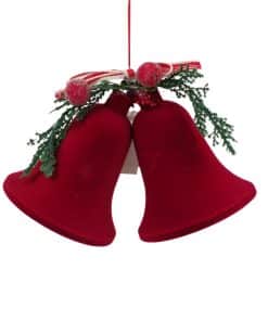 Alternative view of Kadife İkili Çan Dekoratif Süsleme Aksesuarı Bordo