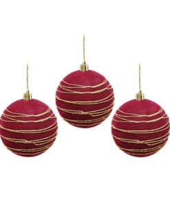 kadife yilbasi topu altin simli cam agac susu 8cm yilbasi susu 2