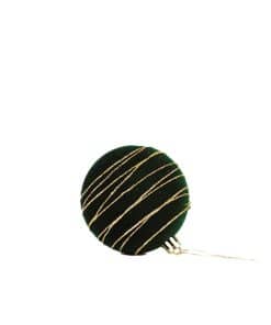 Alternative view of Altın Simli Kadife Çam Ağacı Süsü Yeşil 8 cm 1 Adet