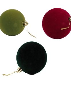 Kadife Yılbaşı Topu – Çam Ağacı Süsü 8 cm