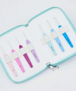 Knitpro Waves 2.0 (Grande Set) Silikon Saplı Tığ Seti (14'lü Set) 6 knitpro waves 2 0 grande set silikon sapli tig seti 14 tig