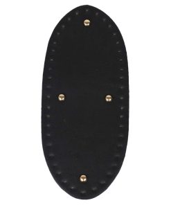 Premium Suni Deri Tam Oval Çanta Tabanı 26x11 CM - Siyah