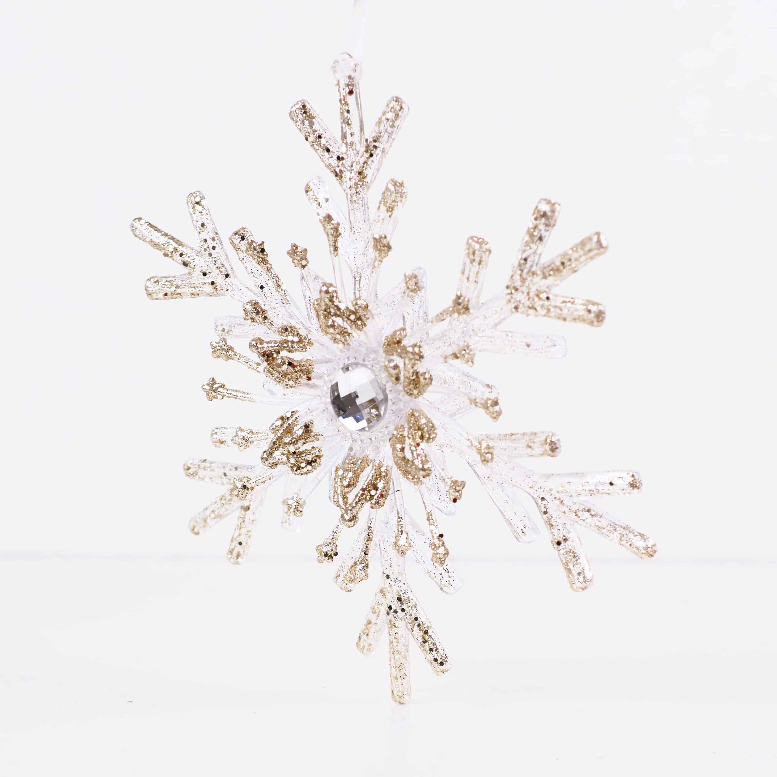 Gümüş Sim Detaylı 3D Şeffaf Kar Tanesi Asılabilir Dekoratif Süs 15 cm 4 Gümüş Sim Detaylı 3D Şeffaf Kar Tanesi Asılabilir Dekoratif Süs 15 cm - Görsel 2