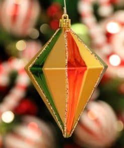 Kristal Elmas Sarkıt Simli Asılabilir Çam Ağacı Dekoru Renkli 10 cm